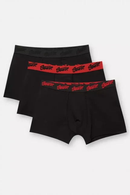 3 pack of black STWD logo boxers.webp