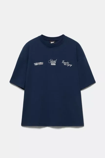 Camiseta azul estampada de STWD.webp