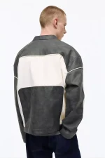 Faux leather panel jacket 4.webp