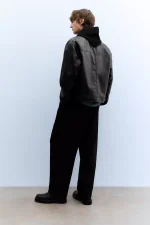 Leather effect trucker jacket 2.webp