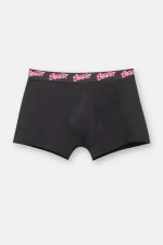 Pack of 3 black boxers with pink STWD logo 4.webp