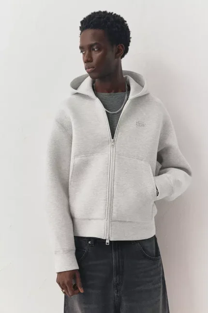Sudadera capucha efecto neopreno 1.webp