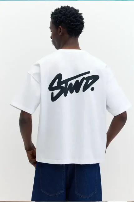 T shirt squadrata con logo STWD (7)