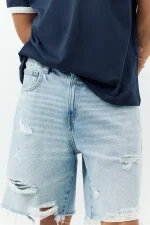 Bermuda in denim a gamba dritta (2)