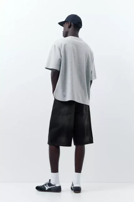 Bermuda in denim stile skater (1)
