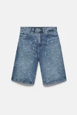 Bermuda skater in denim floreale (7)