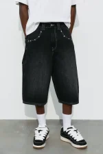 pantaloncini di jeans borchiati STWD (4)