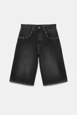 pantaloncini di jeans borchiati STWD (5)