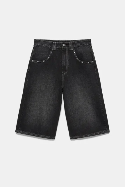 pantaloncini di jeans borchiati STWD (5)